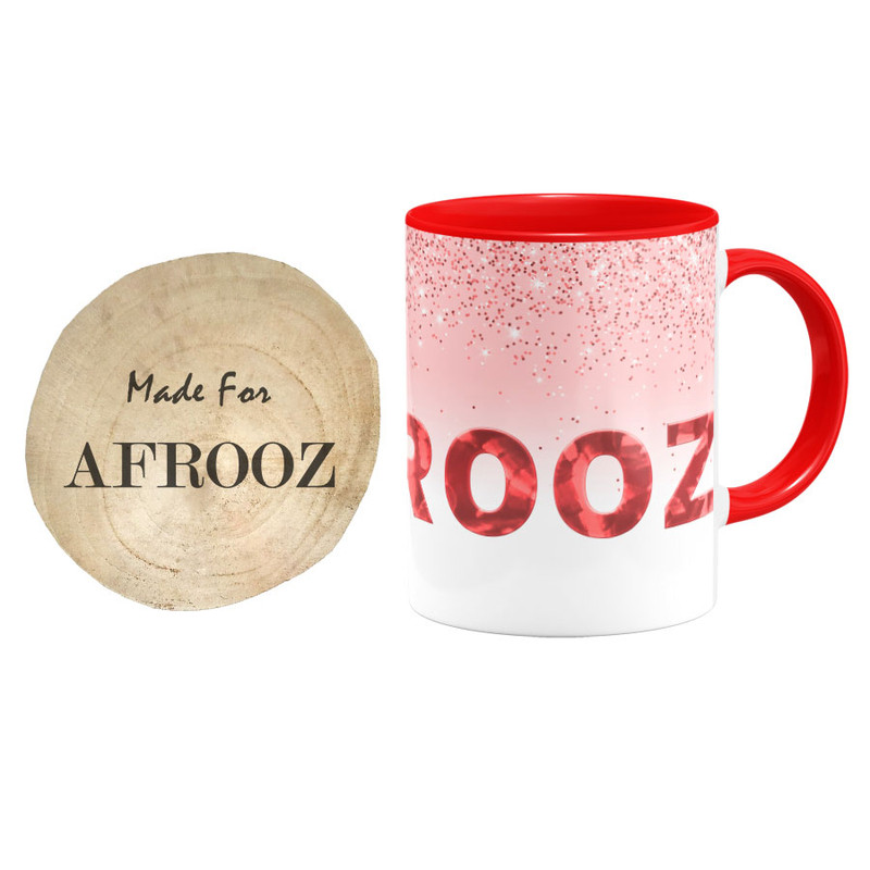 ماگ گالری وبفر مدل افروز به همراه زیر لیوانی