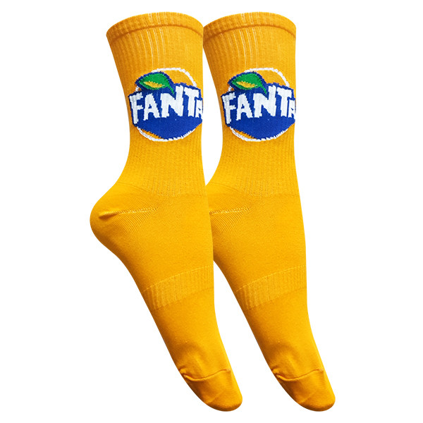 جوراب ساق بلند مردانه تن پوش هنگامه مدل پنبه کش اسپرت نوشابه FANTA