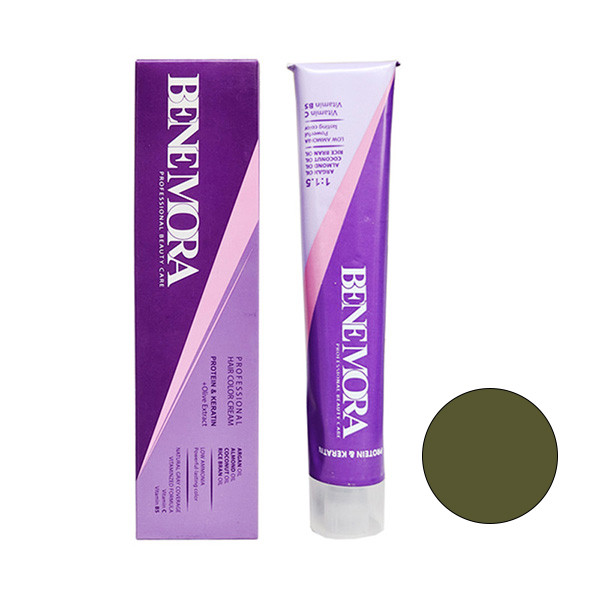 خرید و قیمت رنگ مو بن مورا شماره 7.11 حجم 100 میلی لیتر رنگ بلوند زیتونی متوسط