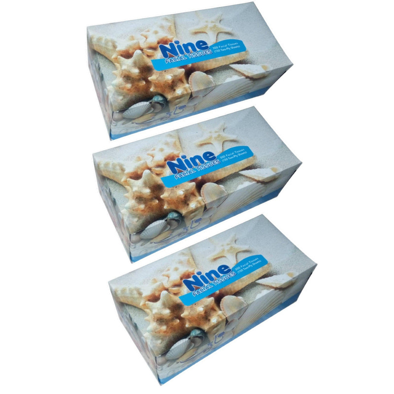 دستمال کاغذی 150 برگ ناین کد 1503 مجموعه 3 عددی