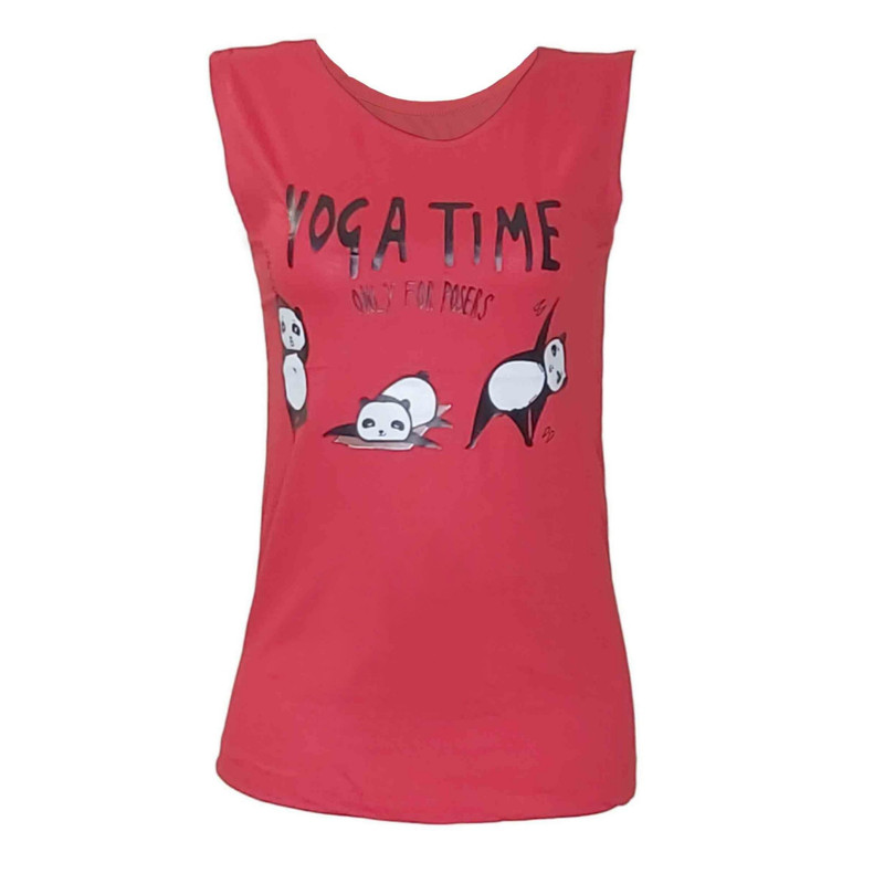 تاپ زنانه مدل ویسکوز طرح پاندا کد 1