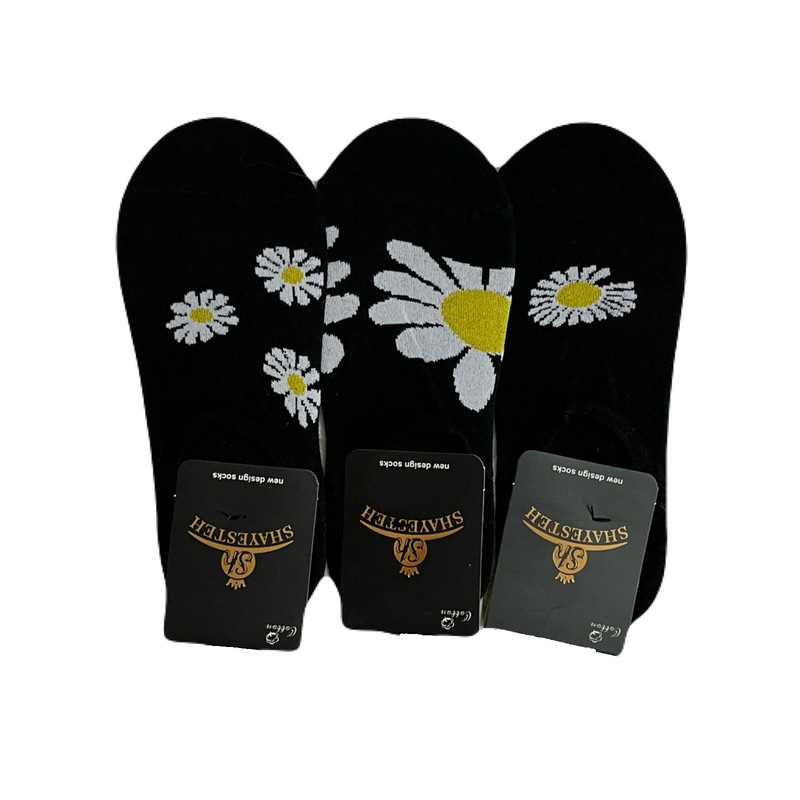 جوراب کالج زنانه شایسته مدل گل بابونه