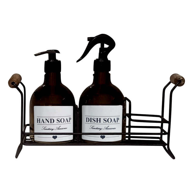 پمپ مایع ظرفشویی مدل تویین مجموعه دو عددی به همراه استند