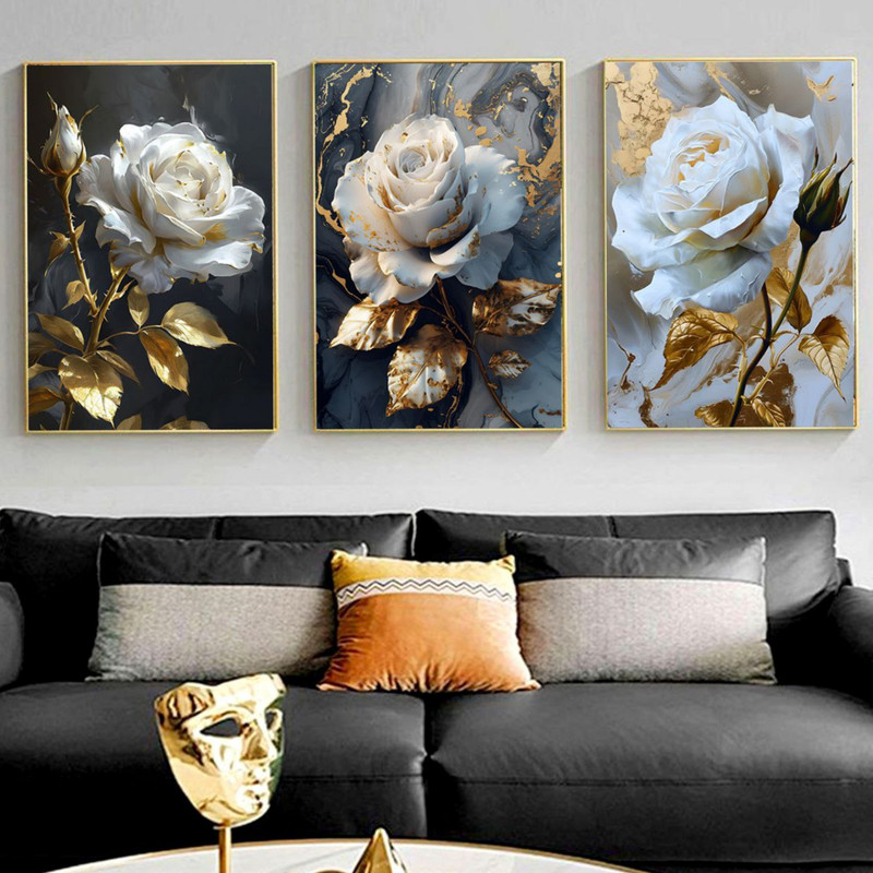 تابلو مدل گل کد ۱۲۲۸ مجموعه ۳ عددی