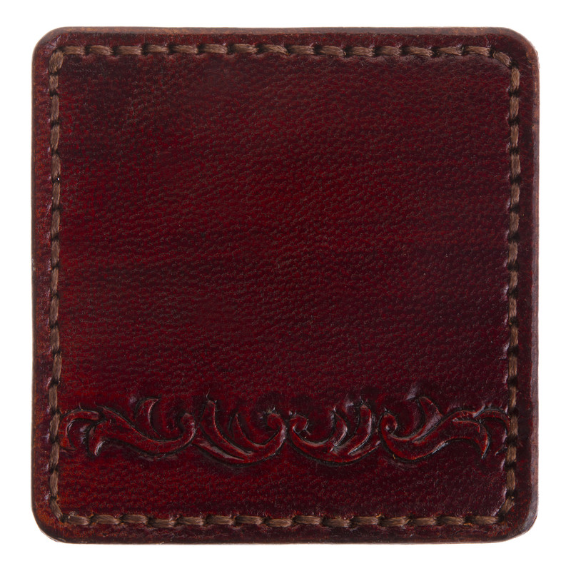 زیر لیوانی مدل اسلیمی چرم طبیعی