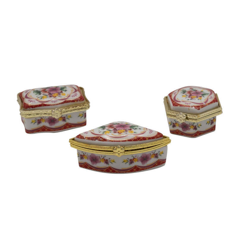 خرید و قیمت جعبه جواهرات طرح گل کد 01 مجموعه 3 عددی