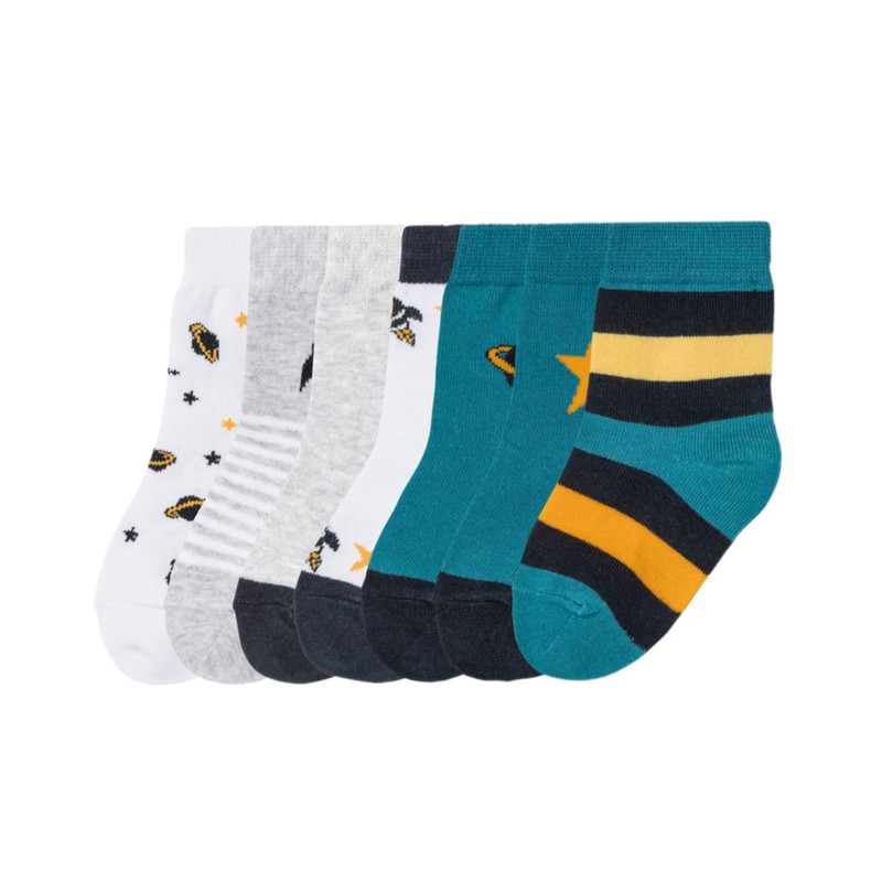 جوراب ساق بلند پسرانه لوپیلو مدل Jingul fazayi مجموعه هفت عددی