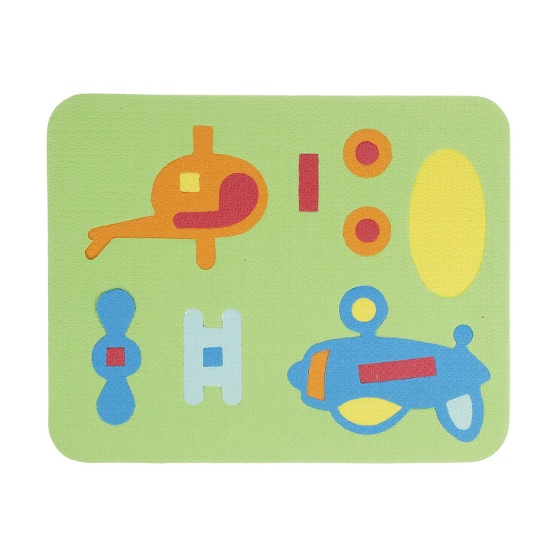 پازل 8 تکه بافوم طرح هلی کوپتر و هواپیما مدل فومی