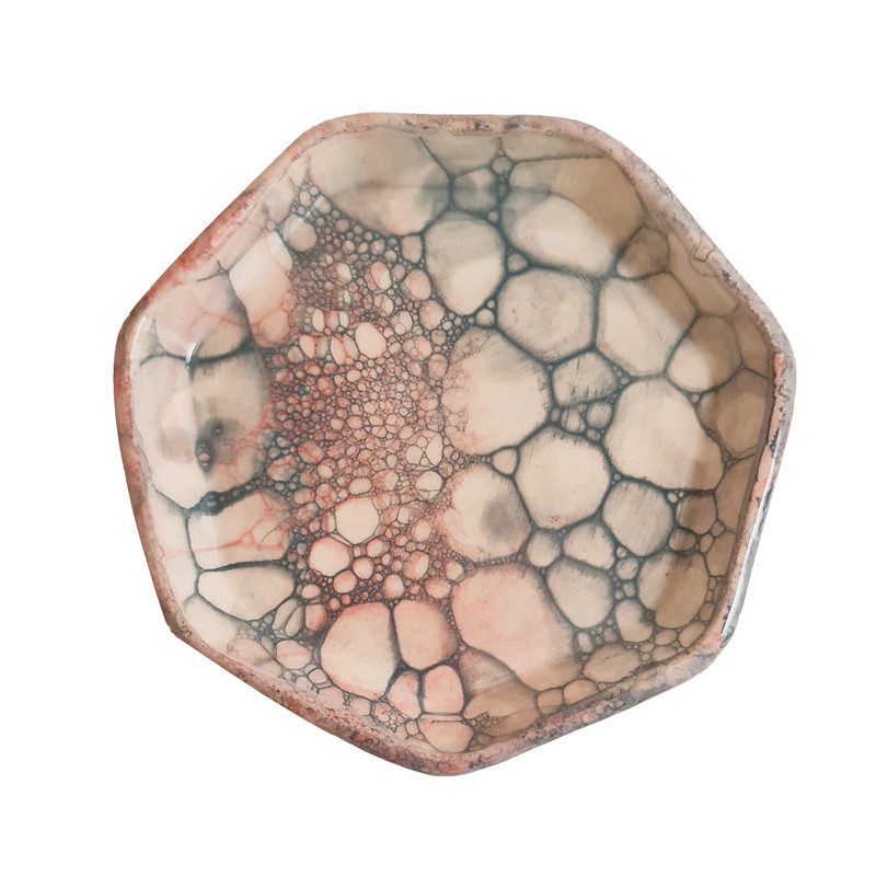 خرید و قیمت بشقاب سرامیکی مدل حبابی کد 001