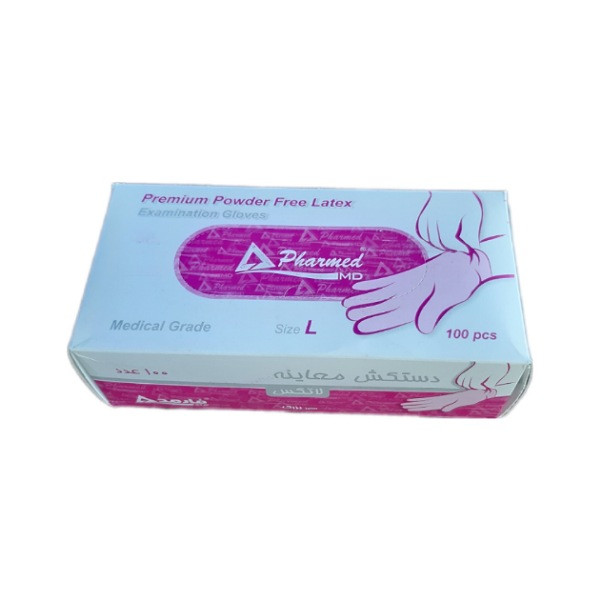 خرید و قیمت دستکش لاتکس فارمد مدل پریمیوم سایز لارج بسته 100 عددی