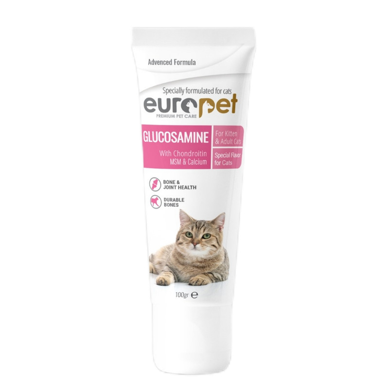 خمیر گلوکوزامین گربه یوروپت مدل ادالت وزن ۱۰۰ گرم