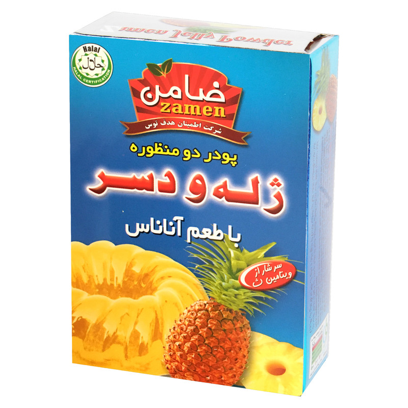 پودر ژله و دسر آناناس ضامن - 100 گرم
