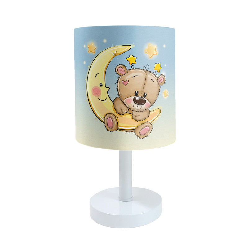 آباژور رومیزی کودک طرح خرس و ماه مدل LBR-BS-002