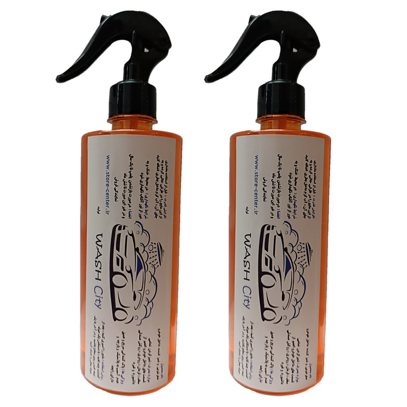 اسپری تمیزکننده و صفرشویی خودرو واش سیتی کد 12 حجم 500 میلی لیتر بسته 2 عددی