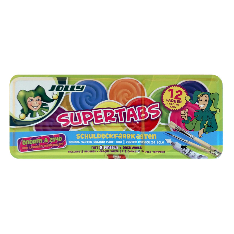 خرید و قیمت آبرنگ 12 رنگ جولی مدل Super Tabs