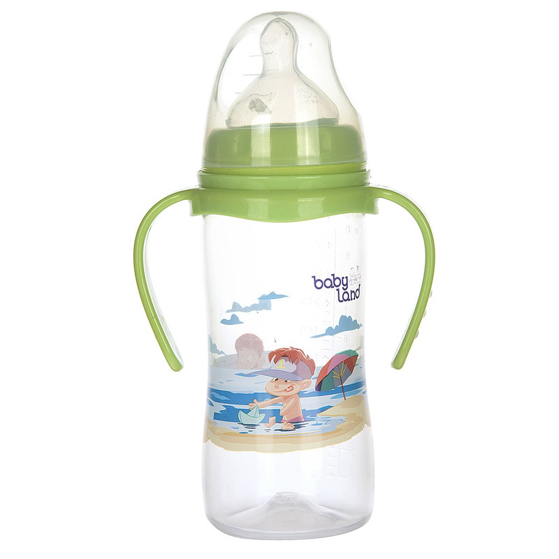 شیشه شیر بیبی لند مدل 407Orthodontic ظرفیت 300 میلی لیتر