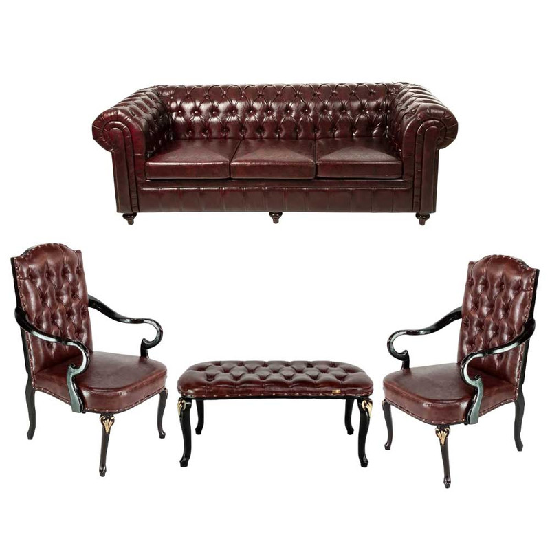 مبل بازرگانی پارسین مدل چستر ورنا به همراه جلومبلی 5 نفره