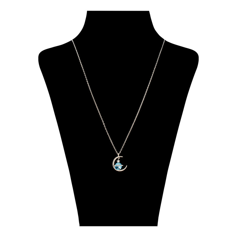 گردنبند نقره زنانه سواروسکی مدل ماه و زمین کد 987640