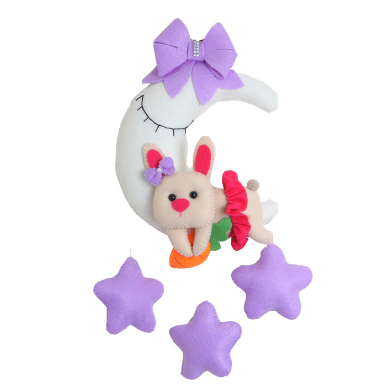 آویز تخت کودک مدل ماه و خرگوش