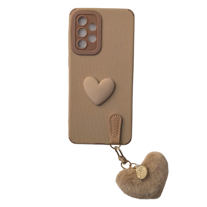 کاور طرح کبریتی مدل قلب مناسب برای گوشی موبایل سامسونگ Galaxy A 53 به همراه آویز