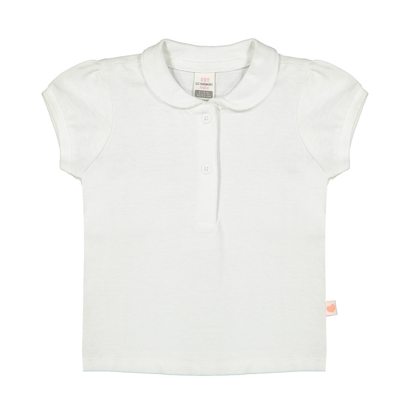 خرید و قیمت پولوشرت دخترانه ال سی وایکیکی مدل 7Y0181Z1-E5X-OPTICWHITE