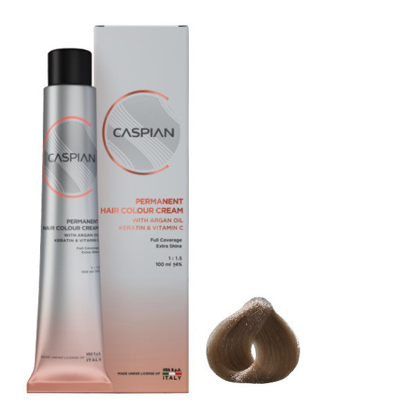 رنگ مو کاسپین مدل CA شماره 8.1 حجم 100 میلی لیتر رنگ دودی روشن