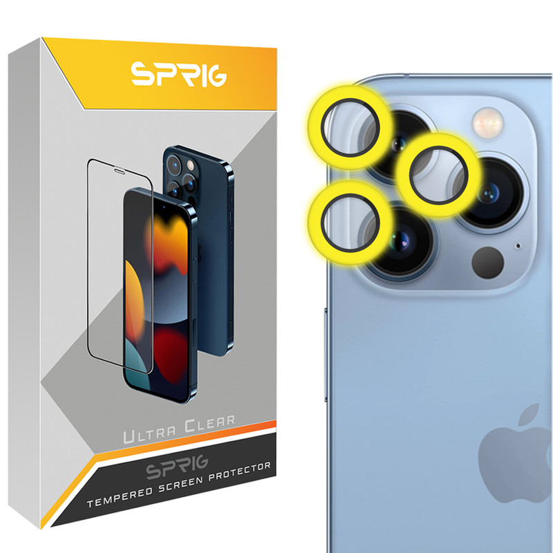 محافظ لنز دوربین اسپریگ مدل Luminous مناسب برای گوشی موبایل اپل Iphone 12 Pro Max