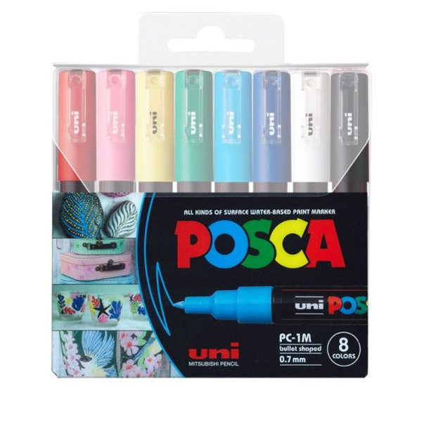 ماژیک رنگ آمیزی یونی بال مدل 1M مجموعه 8 عددی