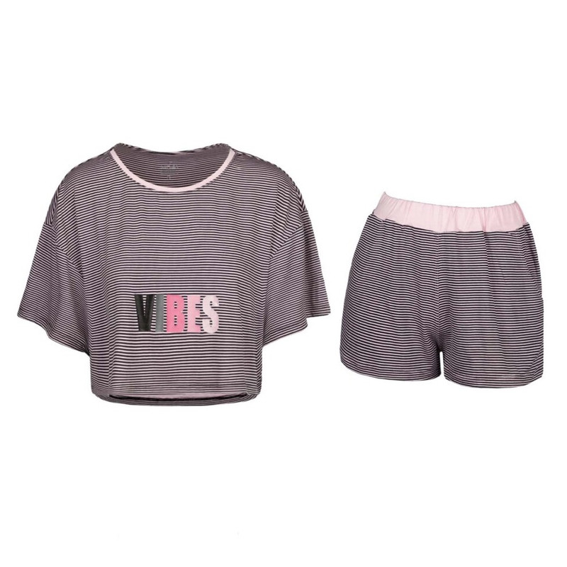 ست تی شرت و شلوارک زنانه مدل SB-SS-3431