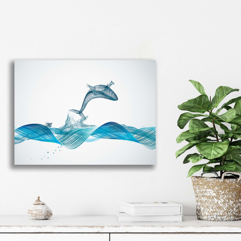 تابلو شاسی آتریسا مدل آبستره دلفین