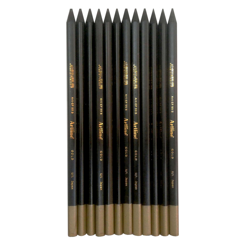 مداد مشکی آرت لاین مدل Art-EP 99 b Japan پلیمری بسته 12عددی