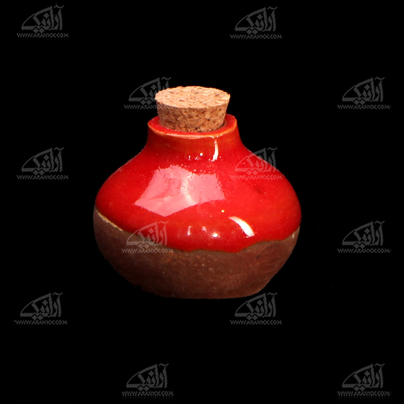 عطردان سفالی لعاب ساده .رنگ قرمز طرح نشاط مدل 1002700004