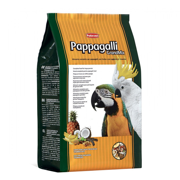 غذای طوطی سانان پادوان مدل pappagalli وزن 2 کیلوگرم