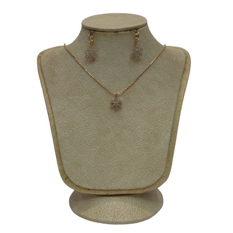 نیم ست زنانه مدل برف نگین دار 996