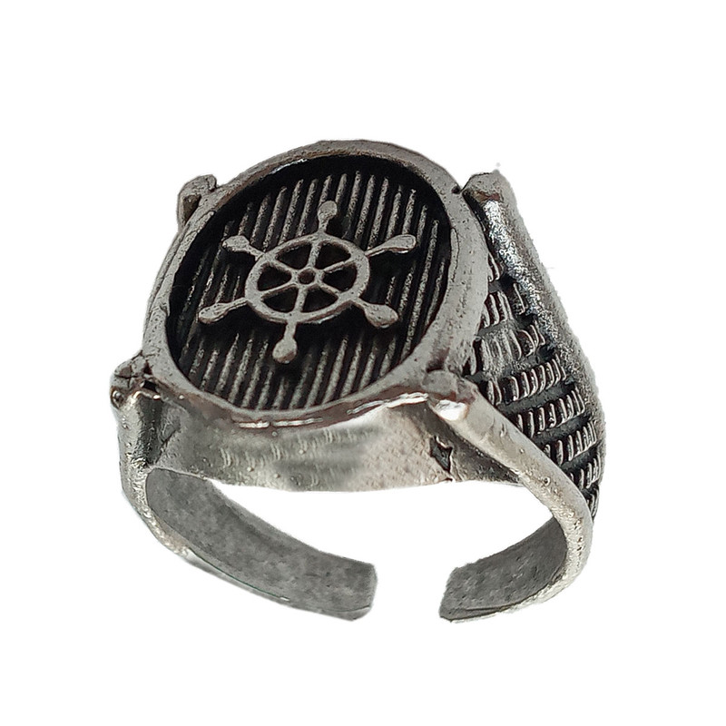 انگشتر مردانه مدل سکان کشتی کد SO-KA1