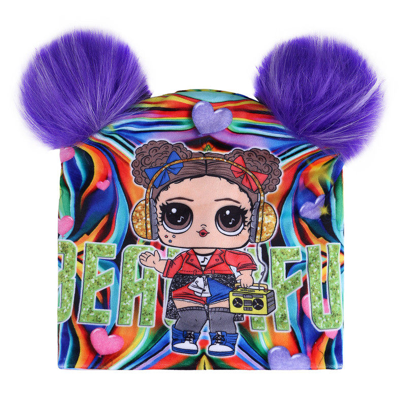 کلاه بچگانه مدل پوم پوم طرح دختر