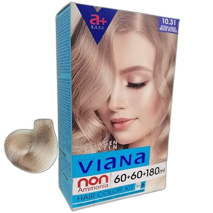 کیت رنگ مو ویانا شماره 10.31 حجم 120 میلی لیتر رنگ بلند بژ خیلی خیلی روشن