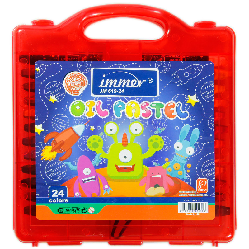 خرید و قیمت پاستل 24 رنگ ایمر کد JM 619-24