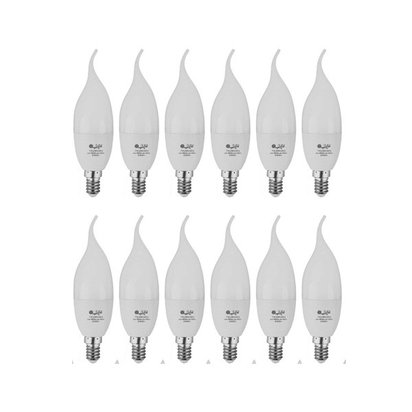خرید و قیمت لامپ ال ای دی 7 وات افراتاب مدل AF-TC37-7W پایه E14 بسته 12 عددی