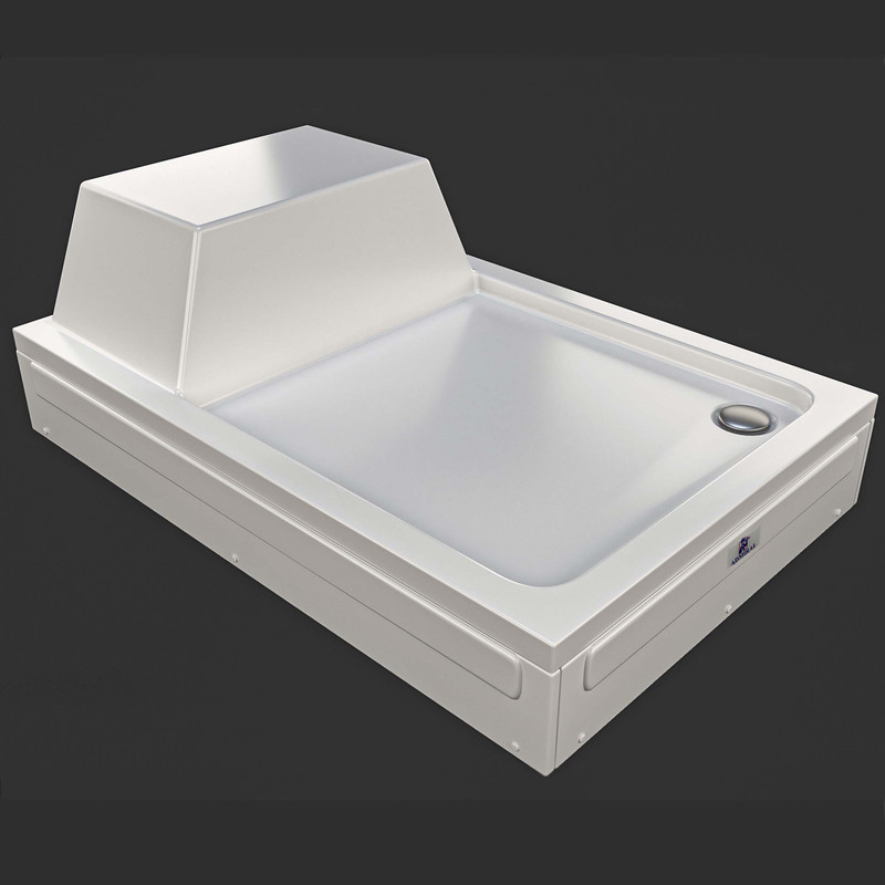 زیردوشی آدمیرال مدل صندلی دار کنج راست