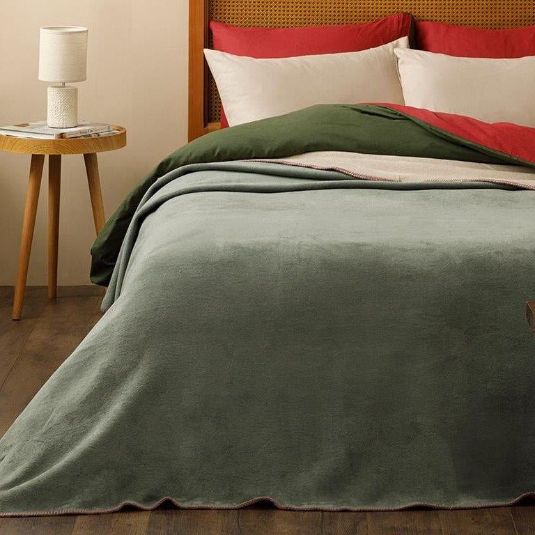 پتوی انگلیش هوم مدل Softy Bej-Yesil سایز 200x150 سانتی متر