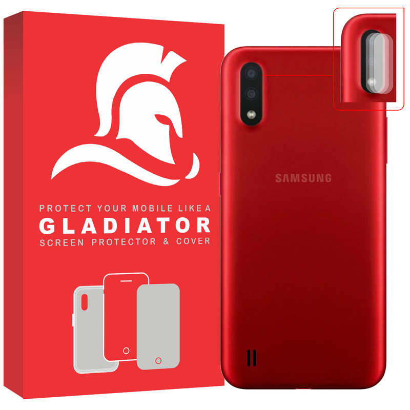 محافظ لنز دوربین گلادیاتور مدل GCS3000 مناسب برای گوشی موبایل سامسونگ Galaxy A01 بسته سه عددی
