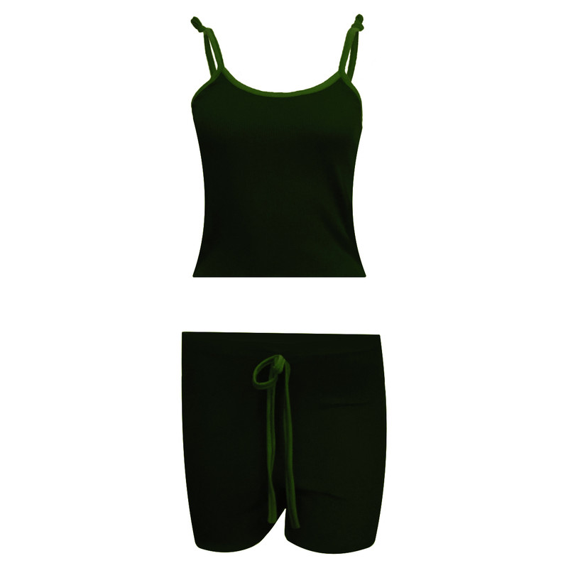 ست تاپ و شلوارک زنانه مدل SIMPLE کد tm-2544