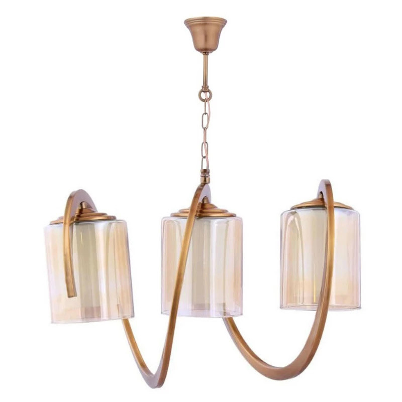 لوستر سه شعله نورهام مدل فنرى