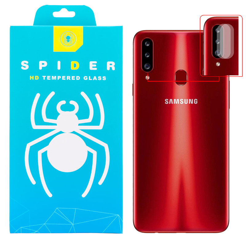 محافظ لنز دوربین اسپایدر مدل GC-2000 مناسب برای گوشی موبایل سامسونگ Galaxy A20s بسته دو عددی