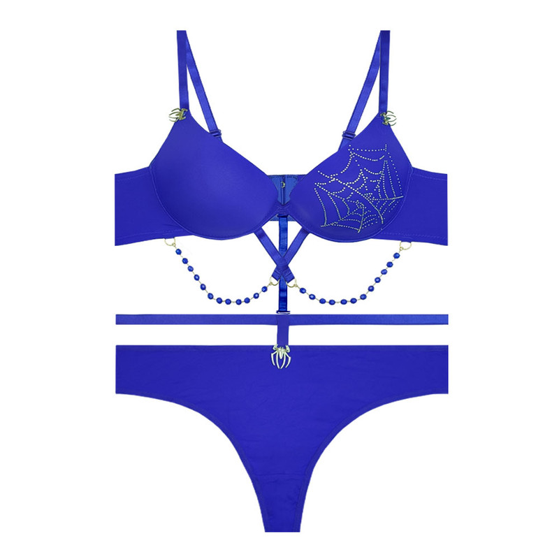 خرید و قیمت ست شورت و سوتین زنانه مدل اسفنجی فانتزی طرح زن عنکبوتی کد 20091