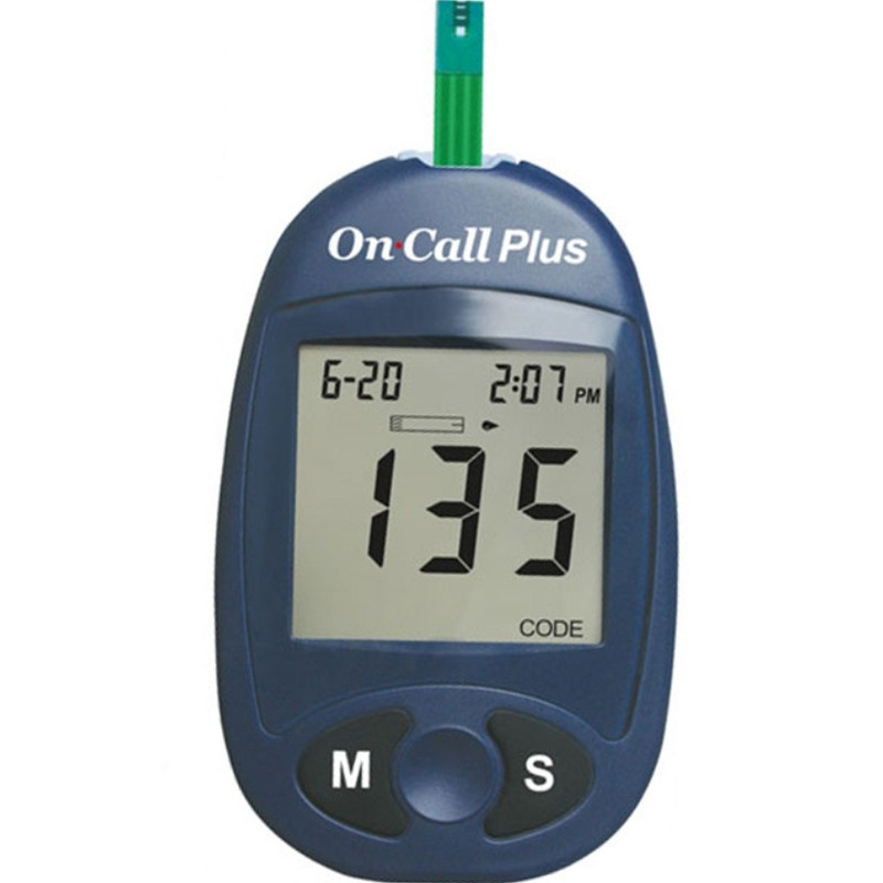 خرید و قیمت تست قندخون ایکان On Call Plus G113-111 به همراه یک بسته نوار تست On Call Plus G133-115