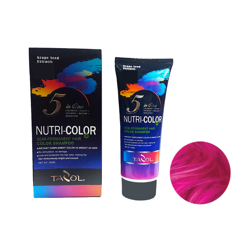شامپو رنگ مو تازولاف مدل NUTRI-COLOR حجم 150 میلی لیتر رنگ صورتی