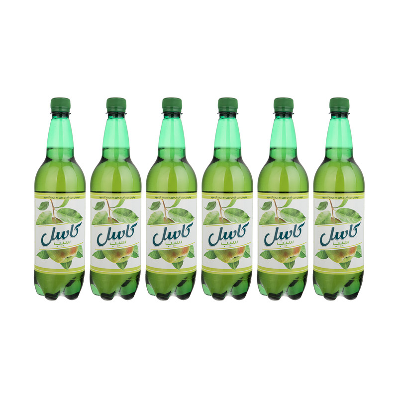 نوشیدنی گاز دار کاسل با طعم سیب - 1 لیتر بسته 6 عددی