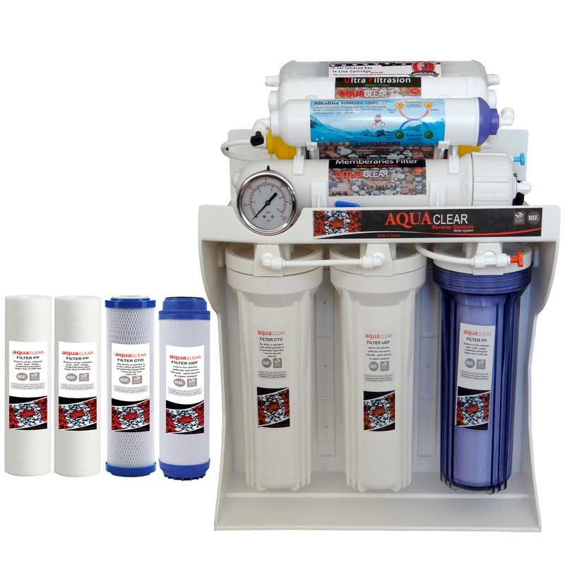 دستگاه تصفیه کننده آب آکوآ کلیر مدل AQ-CF2060 به همراه فیلتر مدل 002 مجموعه 4 عددی